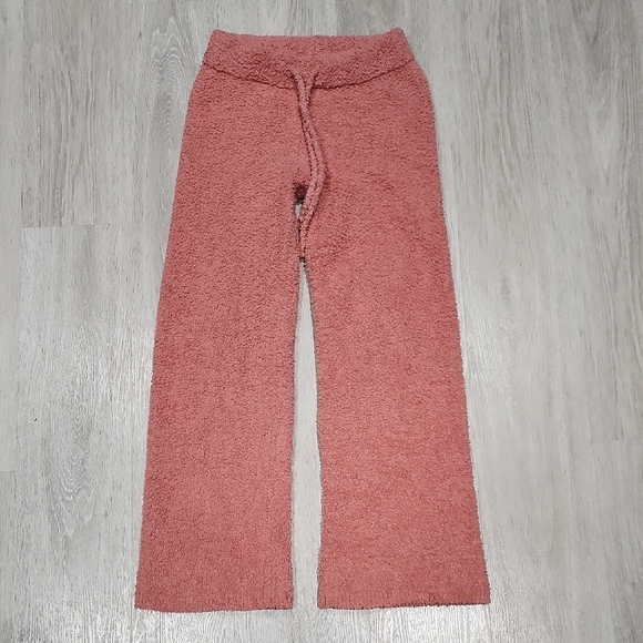 aerie Pants - aerie Plush Rose Fleece Wide-Leg Joggers